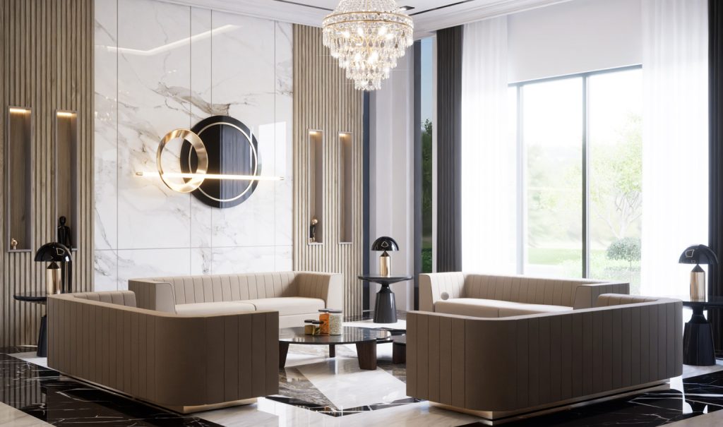 luxury family sitting room design