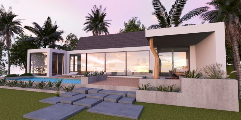 Island,Holiday,Villa,3d,Rendering